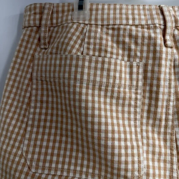 Madewell Tan Checkered Wide Leg Pants - Picture 7 of 12